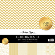 Gold Basics 1.1 12x12 Paper Collection 25351 - Foil - Paper Rose Studio
