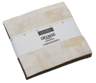 Grunge Metallics by Basic Grey Charm Pack - Moda Fabrics - Paper Rose Studio