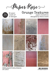 Grunge Textures A5 24pc Paper Pack 18403 - Paper Rose Studio