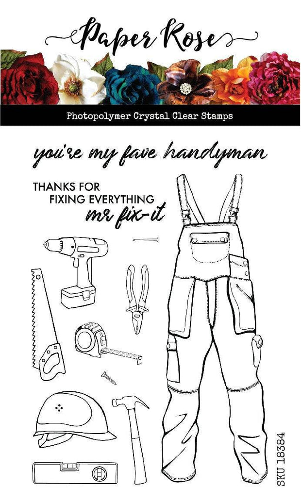 Handyman Elements 4x6" Clear Stamp Set 18384 - Paper Rose Studio