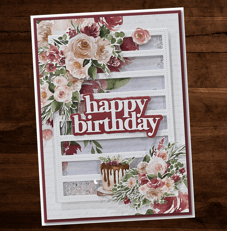 Happy Birthday Chunky Layered Metal Cutting Die 19547 - Paper Rose Studio