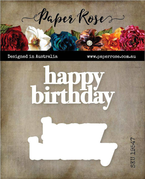 Happy Birthday Chunky Layered Metal Cutting Die 19547 - Paper Rose Studio