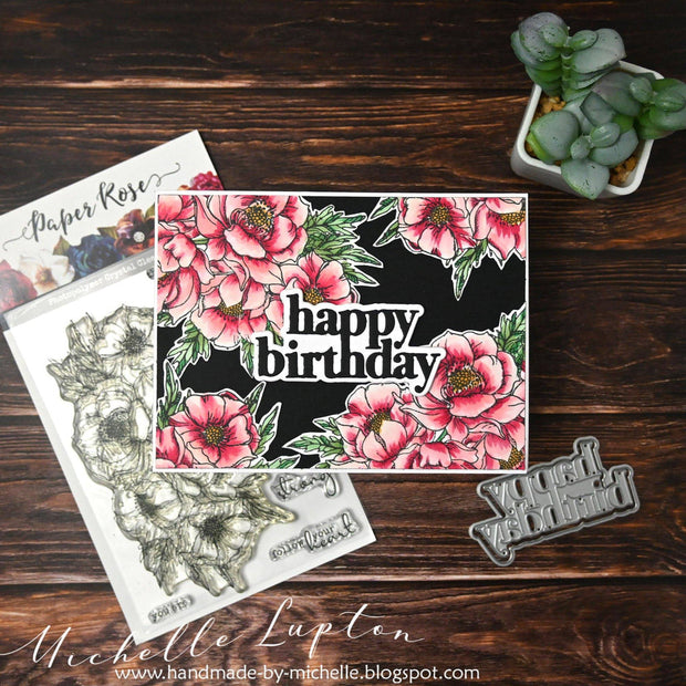 Happy Birthday Chunky Layered Metal Cutting Die 19547 - Paper Rose Studio