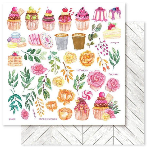 Hello Cupcake A 12x12 Paper (12pc Bulk Pack) 21804 - Paper Rose Studio