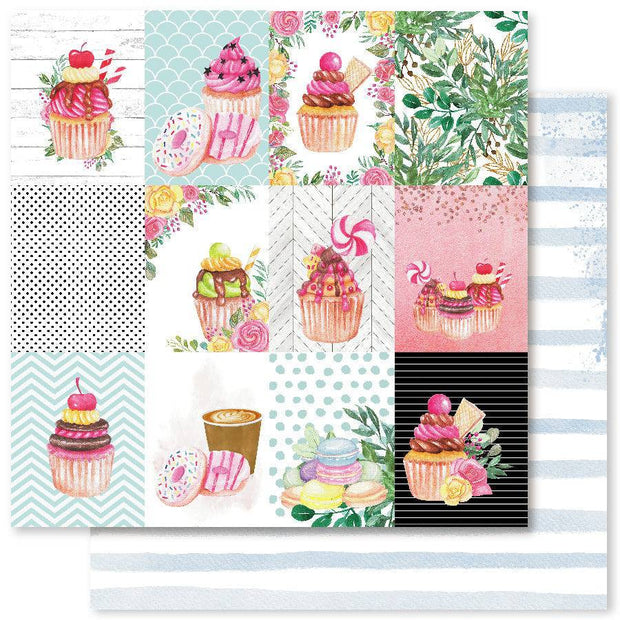 Hello Cupcake D 12x12 Paper (12pc Bulk Pack) 21813 - Paper Rose Studio