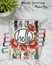 Hello Layered Oval Metal Cutting Die 26071 - Paper Rose Studio