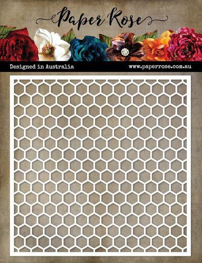 Honeycomb Background 6x6" Stencil 20631 - Paper Rose Studio