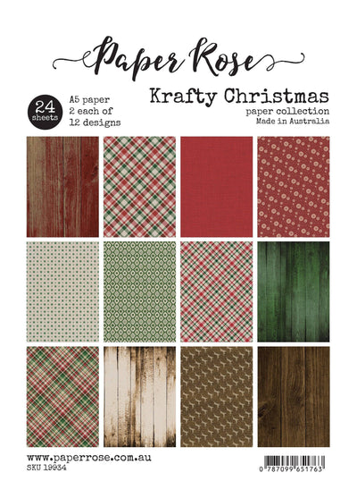 Krafty Christmas A5 24pc Paper Pack 19934 - Paper Rose Studio