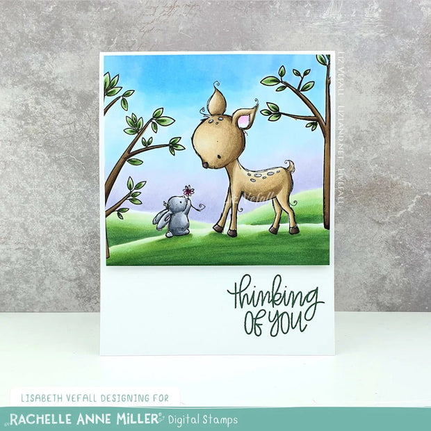 Deer & Bunny Clear Stamp 32112 - Paper Rose Studio