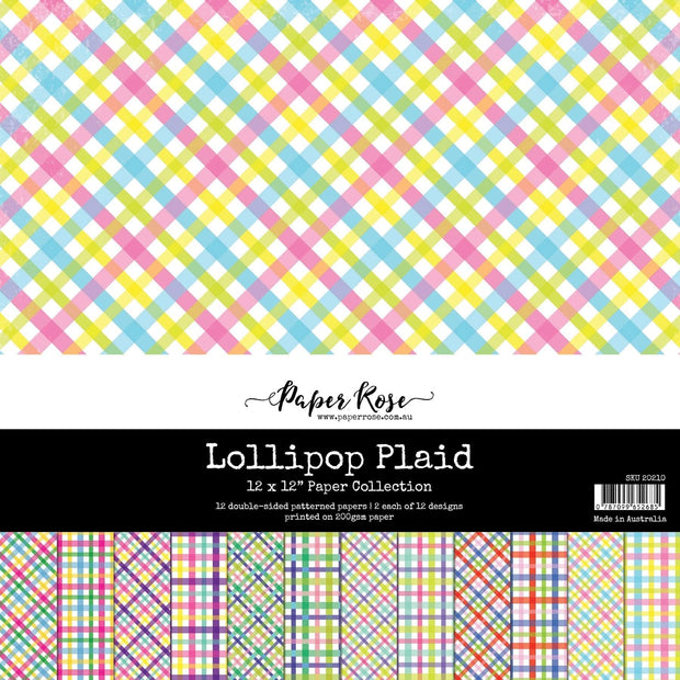 Lollipop Plaid 12x12 Paper Collection 20210 - Paper Rose Studio