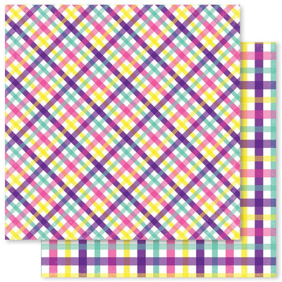 Lollipop Plaid B 12x12 Paper (12pc Bulk Pack) 20216 - Paper Rose Studio