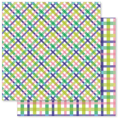 Lollipop Plaid C 12x12 Paper (12pc Bulk Pack) 20219 - Paper Rose Studio