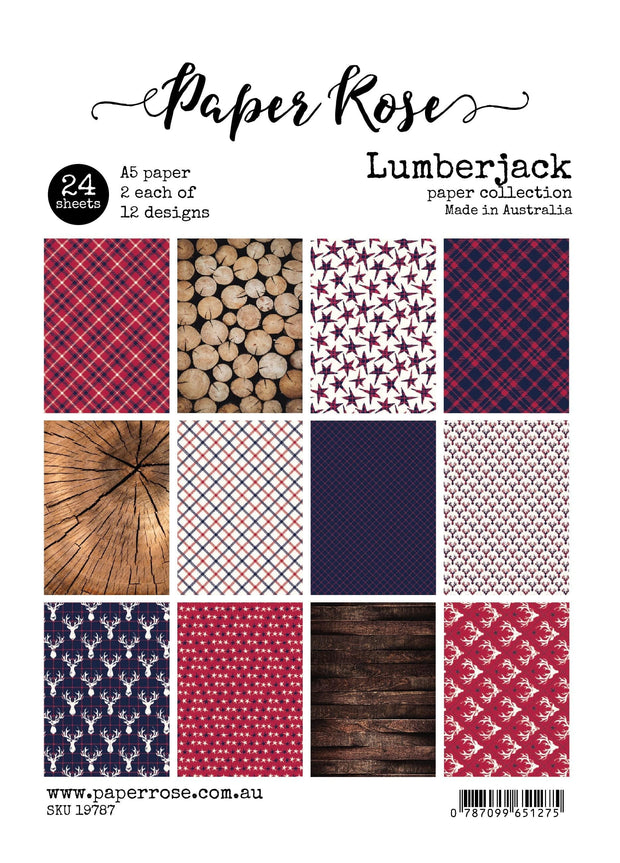 Lumberjack A5 24pc Paper Pack 19787 - Paper Rose Studio