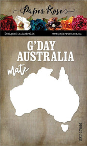 Map of Australia 4x4 CLEAR STAMP & DIE SET 17865 17866 DISCONTINUED