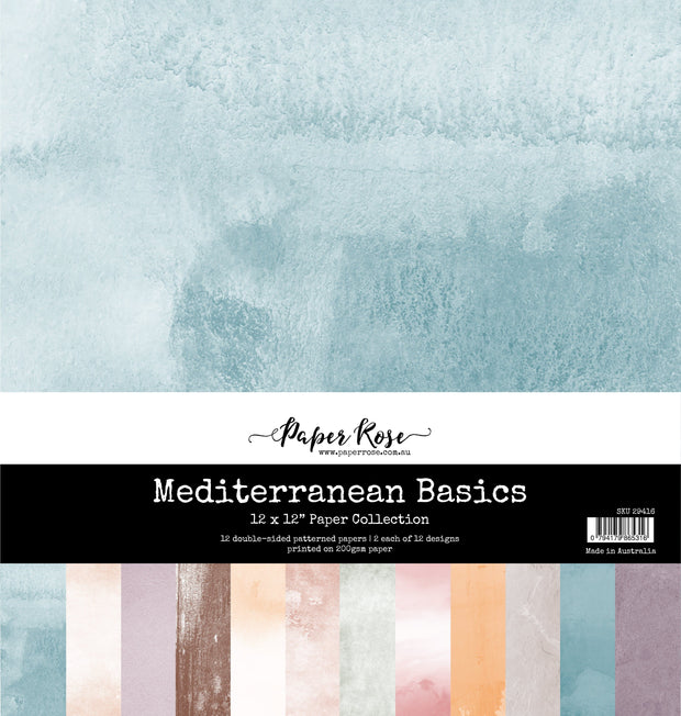 Mediterranean Basics 12x12 Paper Collection & Metal Die Bundle 29416 29014 28996