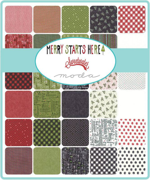 Merry Starts Here by Sweetwater Charm Pack - Moda Fabrics - Paper Rose Studio