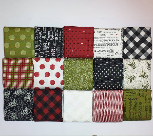 Merry Starts Here - Sweetwater Fat Quarter Pack 15pc (Style A) - Paper Rose Studio