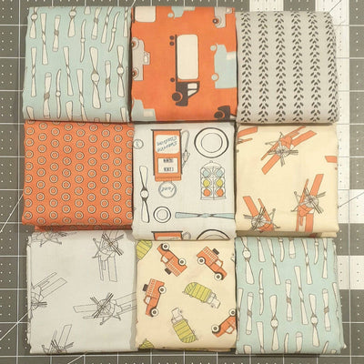 Mighty Machines - Lydia Nelson Fat Quarter Pack (9 piece) - Paper Rose Studio