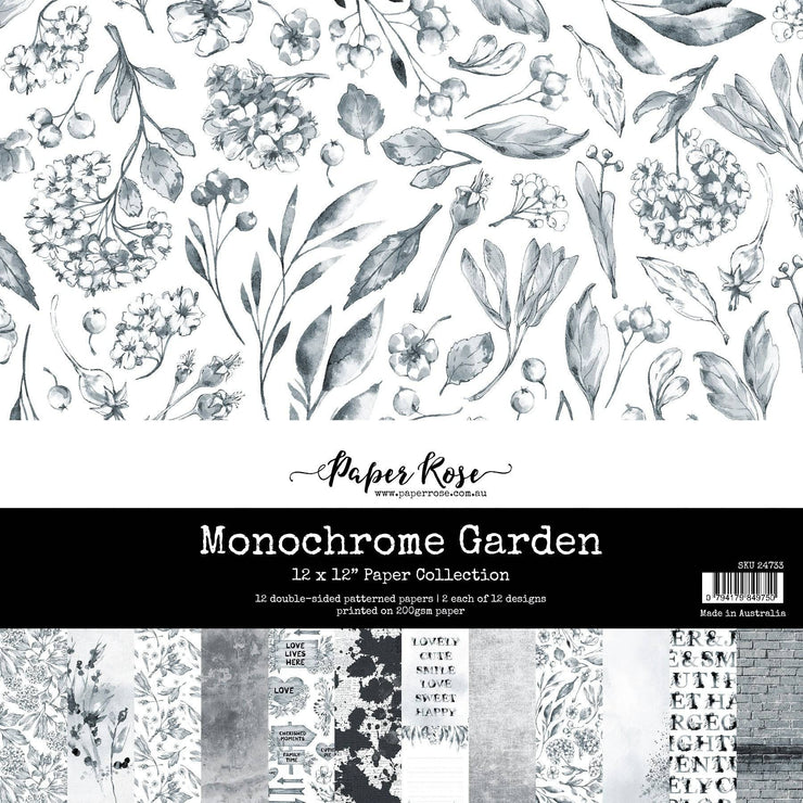 Monochrome Garden 12x12 Paper Collection 24733 - Paper Rose Studio