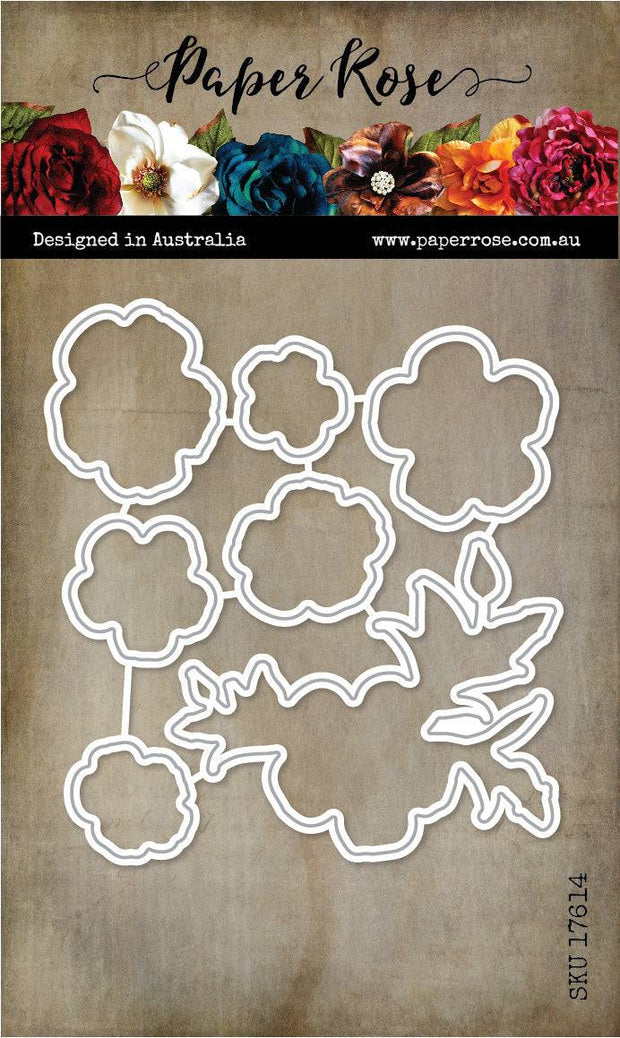 More Flowers 4x4 CLEAR STAMP & DIE SET 17613 17614 DISCONTINUED