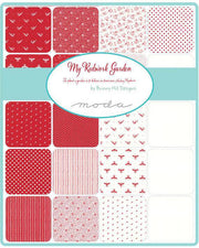 My Redwork Garden by Bunny Hill Designs Layer Cake- Moda Fabrics - Paper Rose Studio