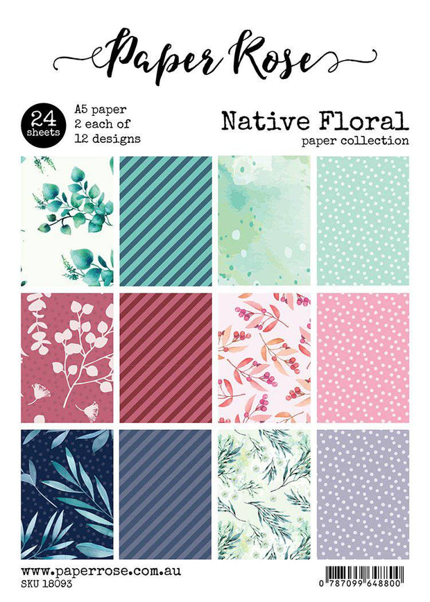 Native Floral A5 24pc Paper Pack 18093 - Paper Rose Studio