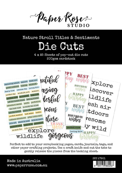 Nature Stroll Sentiments & Titles Die Cuts 27901 - Paper Rose Studio