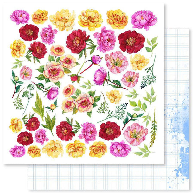 Peony Garden F 12x12 Paper (12pc Bulk Pack) 23290 - Paper Rose Studio