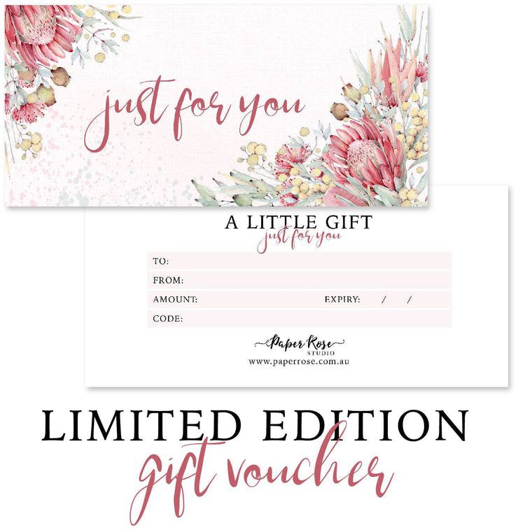 Physical Gift Voucher - All Occasions - Paper Rose Studio