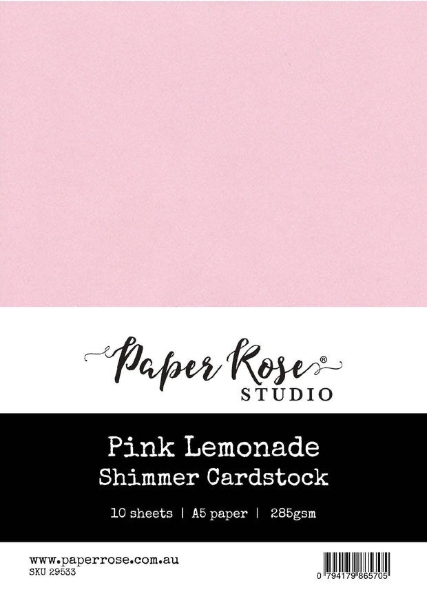 Pink Lemonade Shimmer Cardstock A5 10pc 29533 - Paper Rose Studio