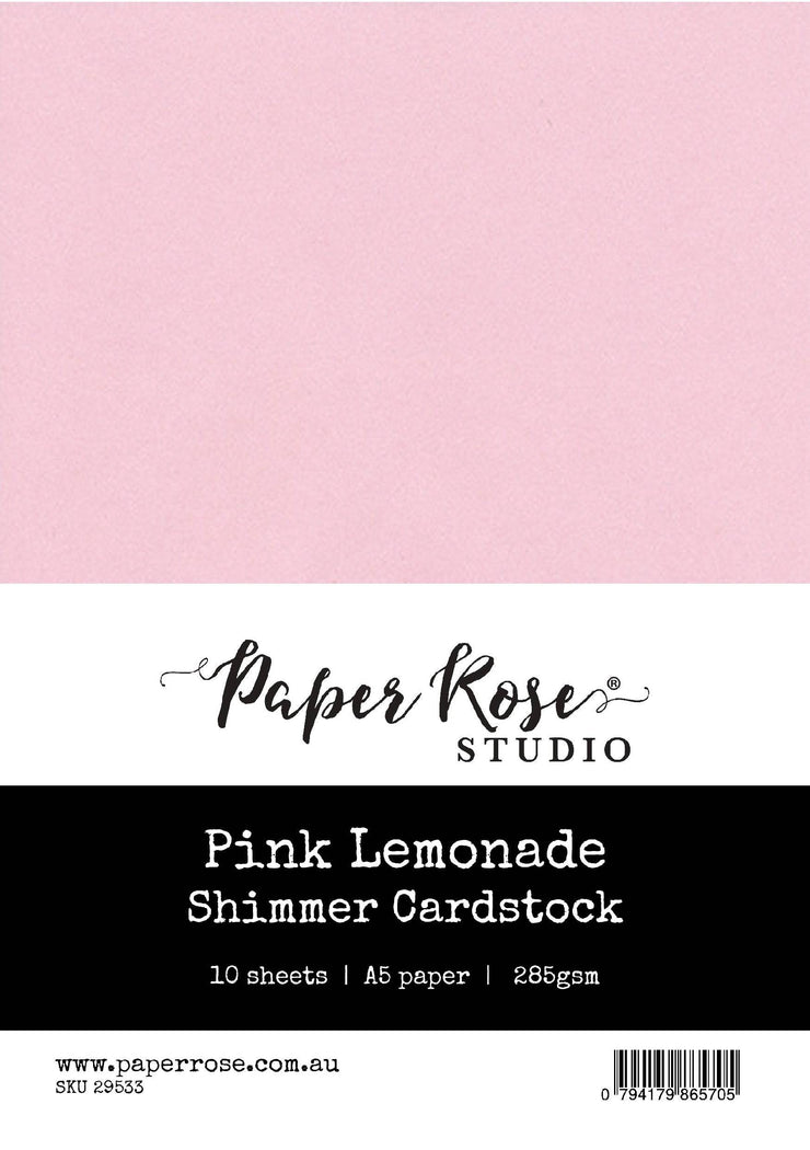 Pink Lemonade Shimmer Cardstock A5 10pc 29533 - Paper Rose Studio