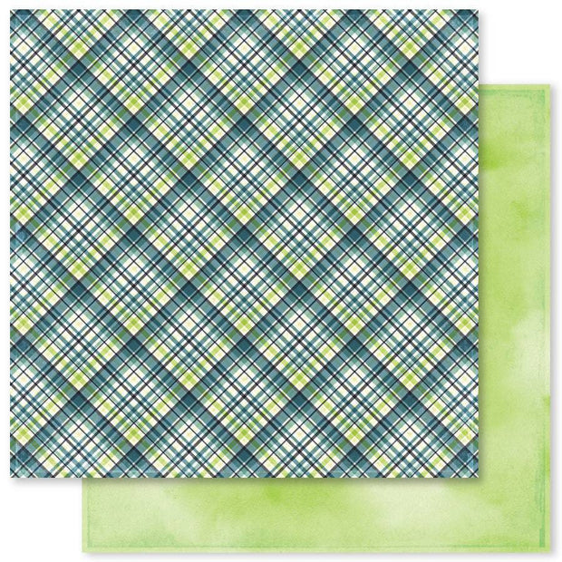 Plaid & Watercolour Mix C 12x12 Paper (12pc Bulk Pack) 20420 - Paper Rose Studio