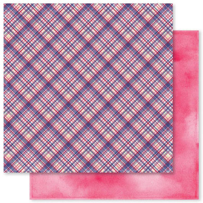 Plaid & Watercolour Mix L 12x12 Paper (12pc Bulk Pack) 20447 - Paper Rose Studio