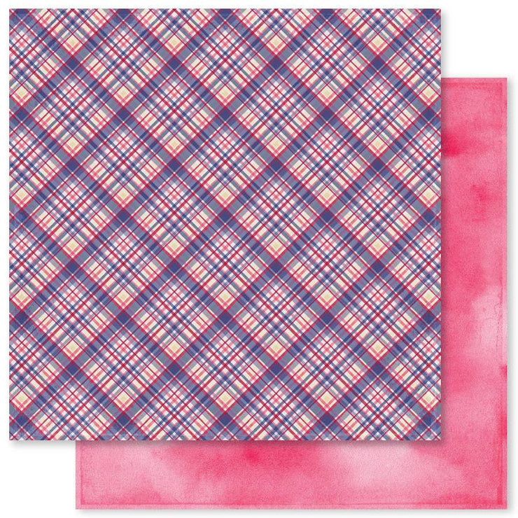 Plaid & Watercolour Mix L 12x12 Paper (12pc Bulk Pack) 20447 - Paper Rose Studio