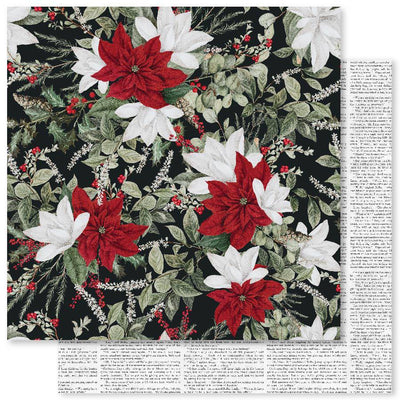 Poinsettia Garden D 12x12 Paper (12pc Bulk Pack) 26857 - Paper Rose Studio