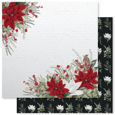 Poinsettia Garden E 12x12 Paper (12pc Bulk Pack) 26860 - Paper Rose Studio