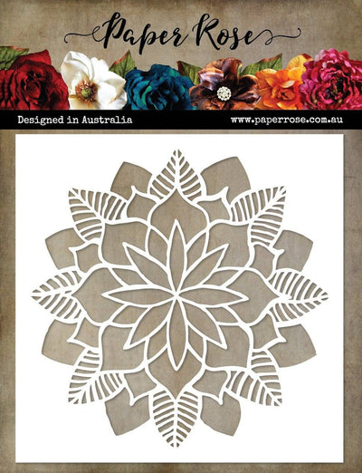 Poinsettia Mandala 6x6" Stencil 19799 - Paper Rose Studio