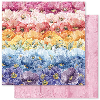 Rainbow Poppies A 12x12 Paper (12pc Bulk Pack) 25582 - Paper Rose Studio