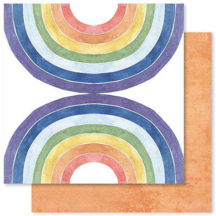 Rainbow Poppies B 12x12 Paper (12pc Bulk Pack) 25585 - Paper Rose Studio