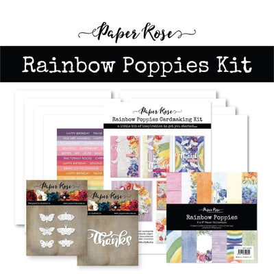 Rainbow Poppies Cardmaking Kit 25627 - Paper Rose Studio
