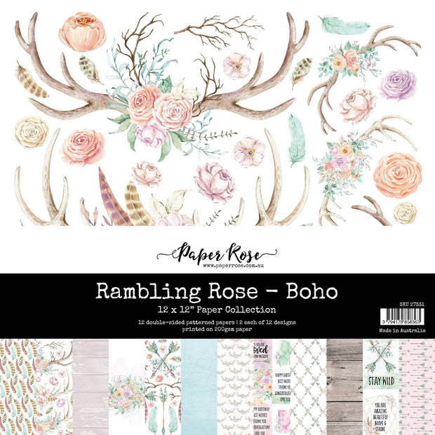 Rambling Rose - Boho 12x12 Paper Collection 27331 - Paper Rose Studio