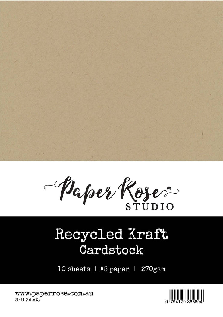 Recycled Kraft Smooth Cardstock A5 10pc 29563 - Paper Rose Studio