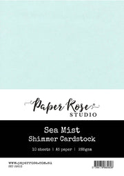 Sea Mist Shimmer Cardstock A5 10pc 29503 - Paper Rose Studio