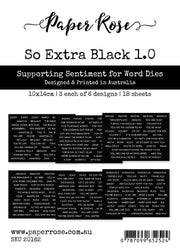 So Extra Black 1.0 Supporting Sentiments 20162 - Paper Rose Studio