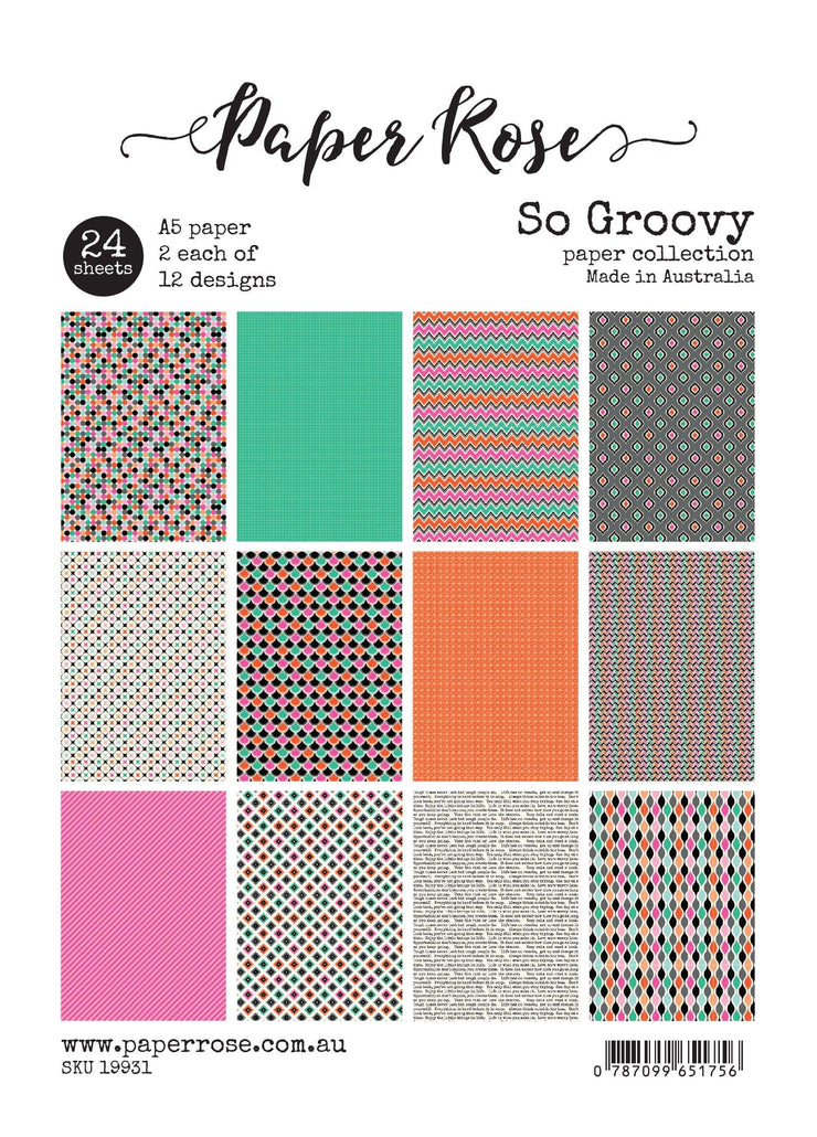 So Groovy A5 24pc Paper Pack 19931 - Paper Rose Studio