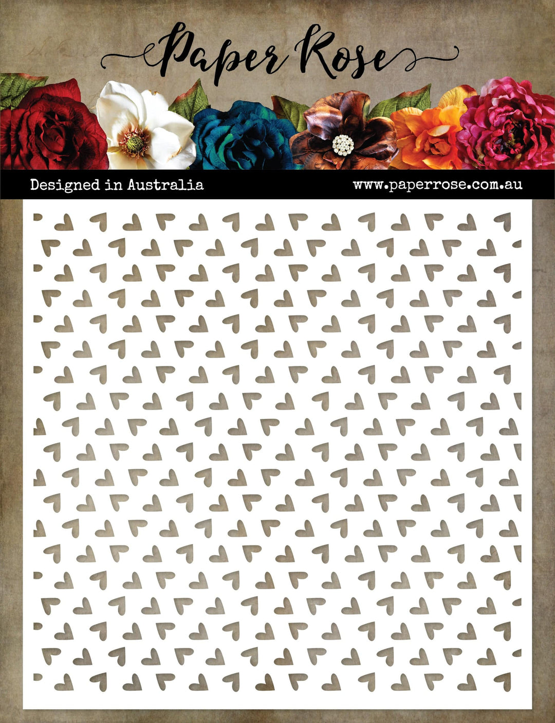 Paper Rose Sprinkle Hearts Stencil Paper Rose Sprinkle Hearts Stencil