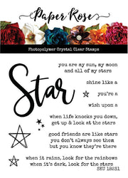 Star Word 4x4 CLEAR STAMP & DIE SET 18162 18231 DISCONTINUED - Paper Rose Studio