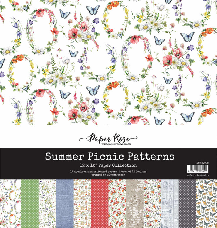 Summer Picnic Patterns 12x12 Paper Collection 29928 - Paper Rose Studio