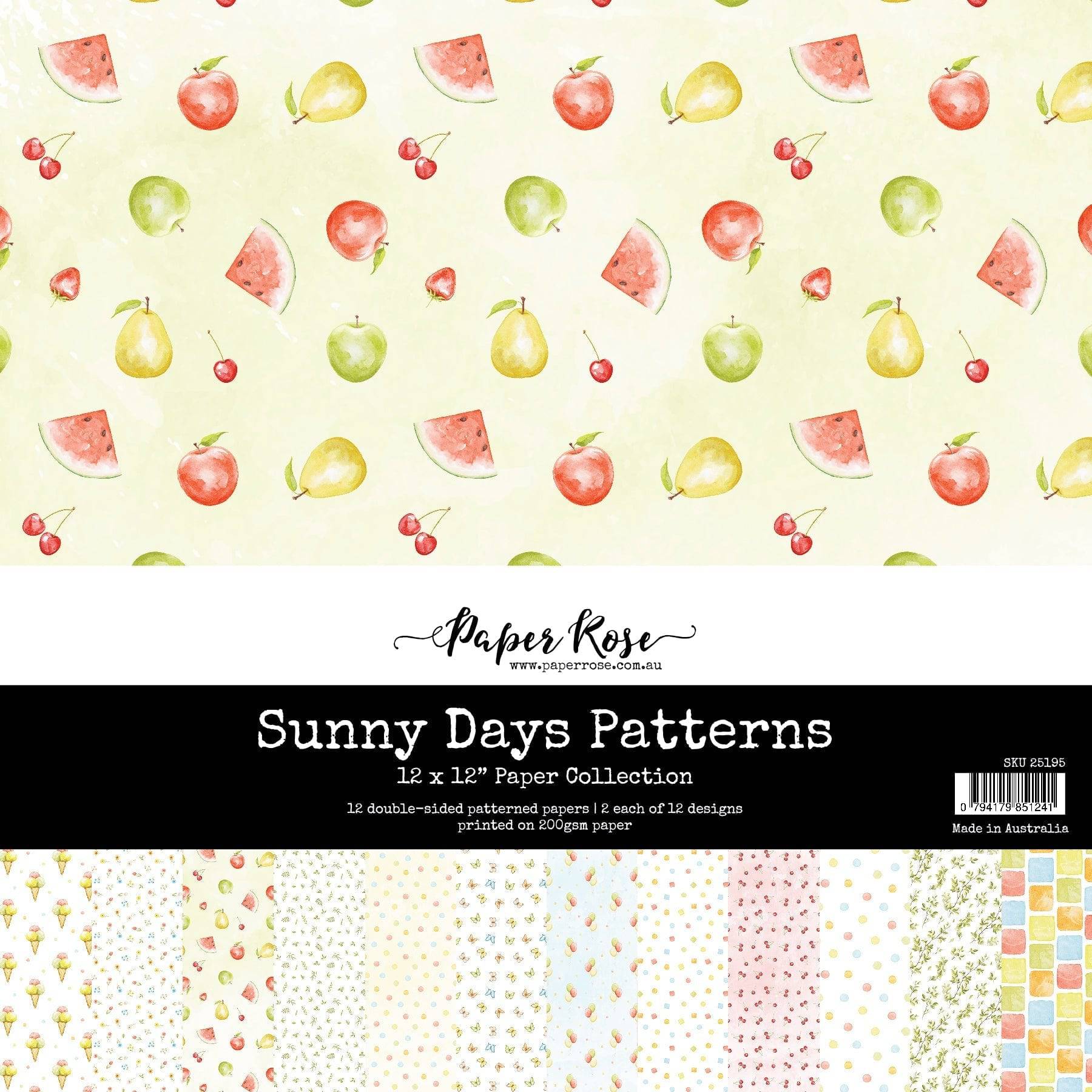 Sunny Days Patterns 12x12 Paper Collection 25195 Paper Rose Studio