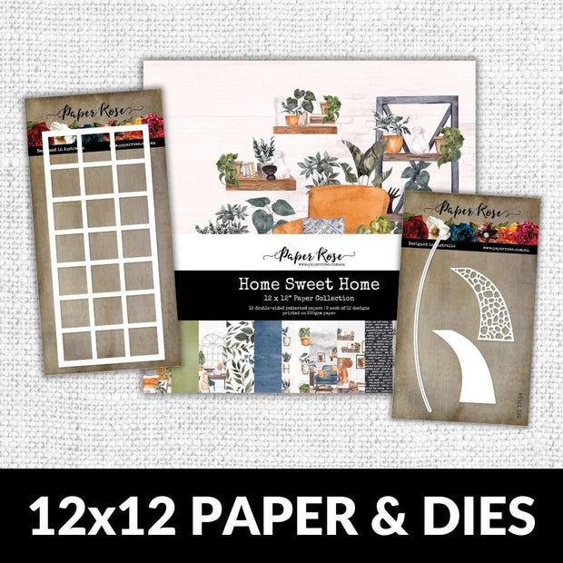 Home Sweet Home 12x12 Paper Collection & Metal Die Bundle 23650 21186 17514